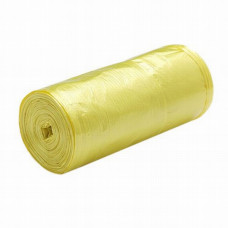 Trash bags 60L 20my yellow LDPE