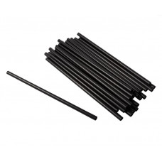 Straws reusable 7mm*220mm, black PP