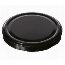 Metal cap, screwable 82mm, for jars, black, in a package of 10 pcs.