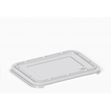 Lid for rectangular container 187*137mm, transparent, RPET