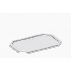 Lid for rectangular container 187*119mm, transparent RPET