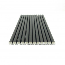 Бумажные соломинки 12mm*200mm, черный