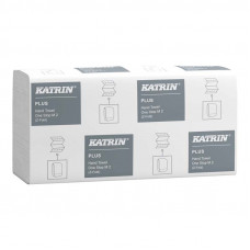 Katrin Plus, hand towels in sheets One Stop M2, 2-layer, 144 sheets/pack, white, size 23.5x25cm