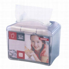 Katrin Resta, table napkin dispenser Table Top, plastic, grey/transparent