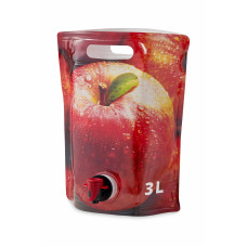 Bag for apple juice 3L with tap 164my 250x62x280