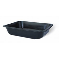 PP microwave container 187*137*25mm 1-compartment, black