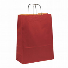 Paper bag 320x140x420mm, 100gsm red, with twisted handle