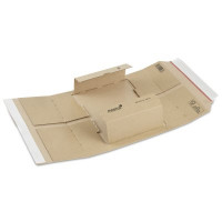 Corrugated cardboard box for sending books and booklets by post 230x165x15-80mm, brown, 1.20-E-21