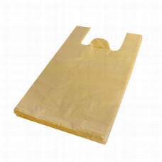 Käepidemetega kott 35+16x64 50my, kollane HDPE