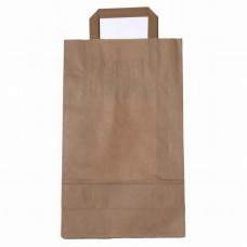 Paper bag  220x100x360mm, brown, flat handle