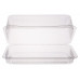 Rectangular container 235*140*90mm hinged lid, transparent PET