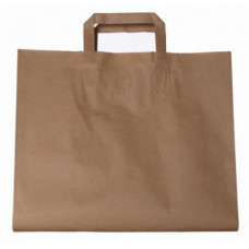 Paper bag 320x160x400mm, brown, flat handle