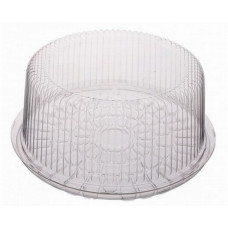 Round container for cake 225*105mm with lid, transparent OPS