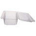 Rectangular container 235*140*75mm hinged lid, transparent PET