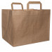 Paper bag 320+220x250mm, brown, flat handle