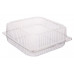 Rectangular container 240*230*100mm hinged lid, transparent PET