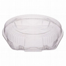 Round container 190*190*50mm hinged lid, transparent OPS