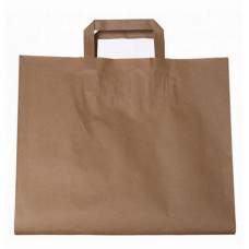 Paper bag 320x160x450mm, brown, flat handle