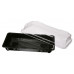 Sushi container 165*95*40mm black with transparent lid, PET