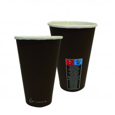 Стакан бумажный 400ml/ 16oz 90mm, с печатью Coffee4You SUP MULTI