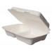 ECO Clamshell 2- compartment 230x150x75mm, white sugarcane pulp