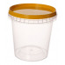 Container with safety lock 670ml and lid 110mm  transparent, PP