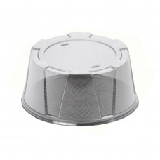 Round container for cake 245*245*115mm with lid, transparent RPET