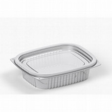 Rectangular container  300ml 127*100*35.5 with lid, transparent RPET