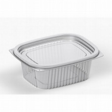 Rectangular container 450ml 127*100*51mm with lid, transparent RPET