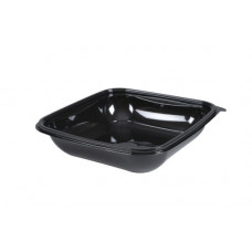 Rectangular container 1000ml 190 x 190 x 56mm black, PET