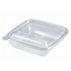 Ristkülikukujuline konteiner 700 ml 190 x 190 x 45 mm läbipaistev, PET, V00704